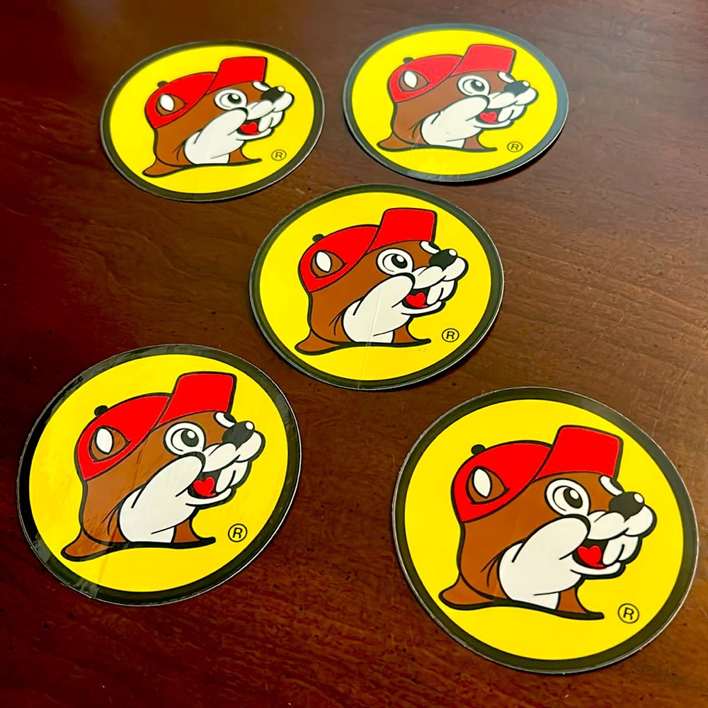 Assorted set of 5 Buc-ee’s Stickers